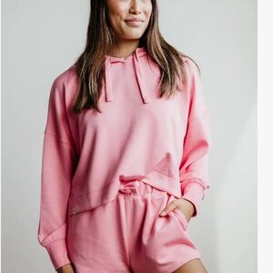 NWT Simply Southern dusty rose cropped hoodie Women’s chic casual pullover